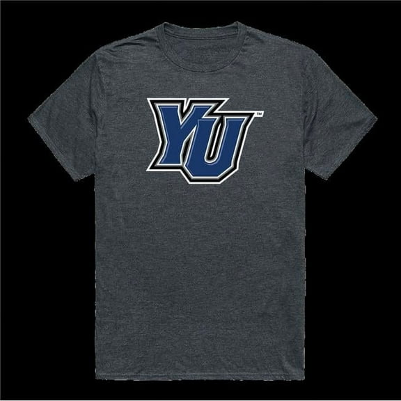 Yeshiva University Maccabees Cinder College T-Shirt, Heather Charcoal - Medium