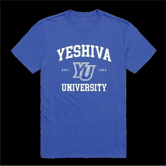 Yeshiva University Maccabees Seal College T-Shirt, Royal - 2XL