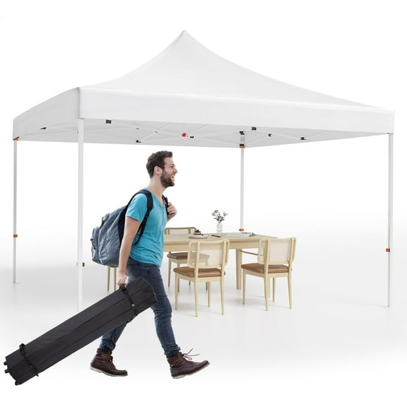 Yeshouse 10x10 FT Heavy Duty Pop Up Canopy Tent with Mosquito Netting, Roller Bag & Adjustable Height for Parties, Camping, and Beach Outings