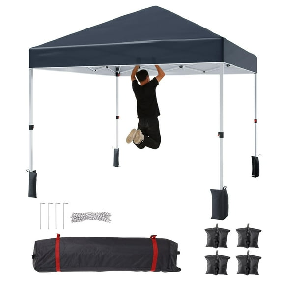 Yeshouse 10x10ft Portable Pop-Up Canopy - Waterproof & Fireproof Tent with Center Lock