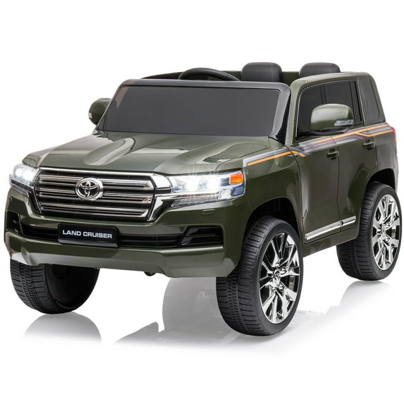 Yeshouse 12V Kids Ride On Truck Car, Licensed Land Cruiser Battery Powered Electric Vehicle with Parent Remote Control, 3 Speeds, Music, Horn, LED Lights