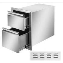 Yeshouse 13"x21" 2-Layer Stainless Steel Drawer Cabinet