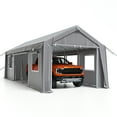 thumbnail image 1 of Yeshouse 13x25FT Carport with Roll-up Windows and Removable Sidewalls & Doors, Car Canopy for Car Boat Party, 1 of 6