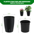 thumbnail image 1 of Yeshouse 16" Tall Planters Set of 2, Plant Pots, Self Watering Pots for Indoor Plants, Flower Pots With Built-In Drainage and Visual Water Level Design, for Patio, Porch, Living Room, or Home Office, 1 of 9