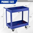 thumbnail image 1 of Yeshouse 2 Tray Tool Cart, 400 LBS Capacity Rolling Tool Carts On Wheels, Heavy Duty Utility Cart with Pegboard, Mechanic Tool Storage Cart for Garage, Warehouse and Repair Shop, 1 of 7