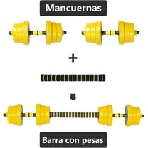 Yeshouse 2-in-1 Adjustable Dumbbell Set, 44 Lb Dumbbell Weights Used As Dumbbell and Barbell Set with Pe Coating and Comfortable Handle for Home Gym