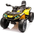 thumbnail image 1 of Yeshouse 24V Kids Ride on ATV, Toddler 4WD Electric Ride on Toy Car with LED Light, Bluetooth, Leather Seats, Yellow, 1 of 6