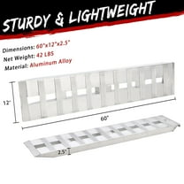 Yeshouse 2PCS Aluminum Loading Ramps for Trailers-6000lbs Utility Loading Ramp for Trailers with Top Hook Attaching End