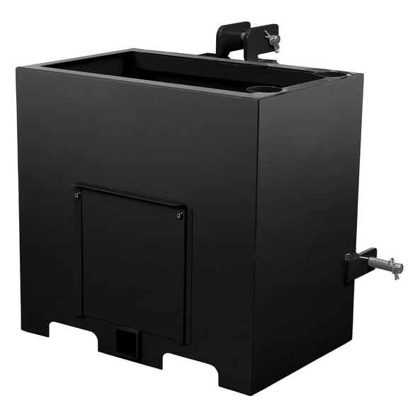 Yeshouse 3 Point Ballast Box - Unique Front Axle Protection, 3 Point CAT 1 Fit, Wide Application with Tube Holders, Premium Steel Construction, and 800lb Capacity with 5 Cu Ft Storage