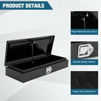 Yeshouse 34.5 Inch Aluminum Truck Tool Box, Truck Bed Tool Box with Lock, Heavy Duty Tool Storage Box, Waterproof Storage Organizer Chest for Truck, Trailer, Pickup, ATV, RV, 34.5"X13"X6.5"