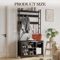 thumbnail image 1 of Yeshouse 5-in-1 Hall Tree with Bench, Coat Rack, Shoe Storage, Drawers, and Top Shelf – 36.41'' Freestanding Entryway Organizer with 17 Hooks for Mudroom or Entryway, 1 of 7