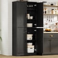 thumbnail image 1 of Yeshouse 70" Freestanding Pantry Cabinet - Elegant Storage Solution with 4 Doors and Customizable Shelving, 1 of 8