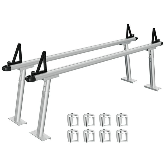 Yeshouse 800 lbs Aluminum Truck Rack, 17-29" Width, Adjustable Ladder/Kayak Rack with C-Clamps, No-Drill Install