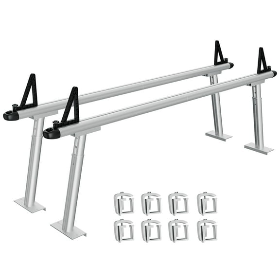 Yeshouse 800 lbs Aluminum Truck Rack, 17-29" Width, Adjustable Ladder/Kayak Rack with C-Clamps, No-Drill Install