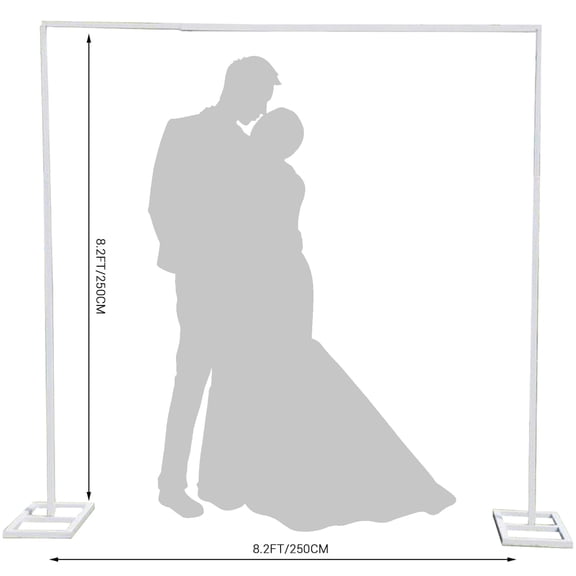 Yeshouse 8FTx8FT Wedding Arch Backdrop Stand Square Metal Rectangular Arch Frame Balloon Arch Stand for Wedding Birthday Party Baby Shower Bridal Shower Photography Decoration