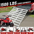 thumbnail image 1 of Yeshouse Aluminum Tri-Fold Ramp with Treads, 1500Lbs ATV Ramp with Load Straps, Folding Ramp for Motorcycles, Truck Bed, ATVS, UTVS, Trailer, Tractor,Lawnmowers, Snow Blowers,76" x50”, 1 of 5