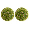 thumbnail image 1 of Yeshouse Artificial Topiary Balls, Set of 2, Decorative Faux Flower Spheres with Chains for Patio, Garden, Wedding, 1 of 7
