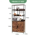 thumbnail image 1 of Yeshouse Bakers Rack with Storage, Farmhouse Freestanding Small Kitchen Pantry Hutch Tall Door Thickened Counter, Coffee Bar Storage Shelves, 1 of 6