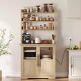 thumbnail image 1 of Yeshouse Bakers Rack with Storage and Power Hub - Versatile Microwave Oven Stand with Pantry Hutch and Thick Tabletop, 1 of 7