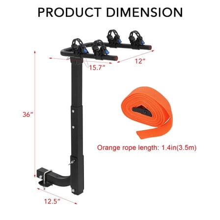 Yeshouse Bike Rack Hitch Mount for Cars, Foldable 2 Bikes Bicycle Car Racks with Hitch Tightener and Strap,Bike Carrier Rack Hitch for SUV