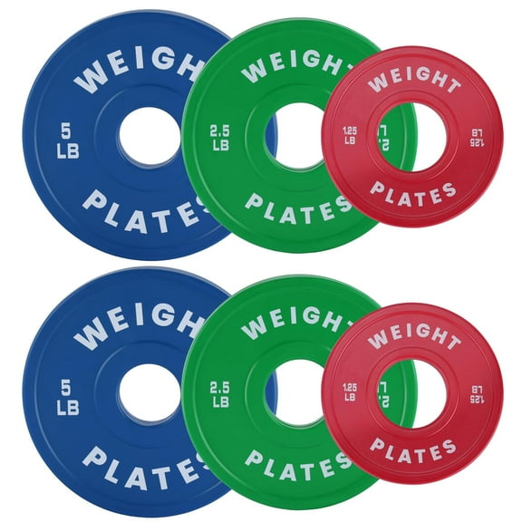 Yeshouse Bumper Plates, 2" Shock Absorbing Rubber Bumper Weight Plates Change and Fractional Plates for Weightlifting Strength Workout