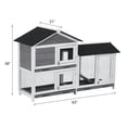 thumbnail image 1 of Yeshouse Bunny Hutch Indoor Bunny Cage, Waterproof Guinea Pig Cage Rabbit Hutch with 3 Leak-Proof Trays, Easy to Assemble, 63" L x 21" W x 38" H, 1 of 7