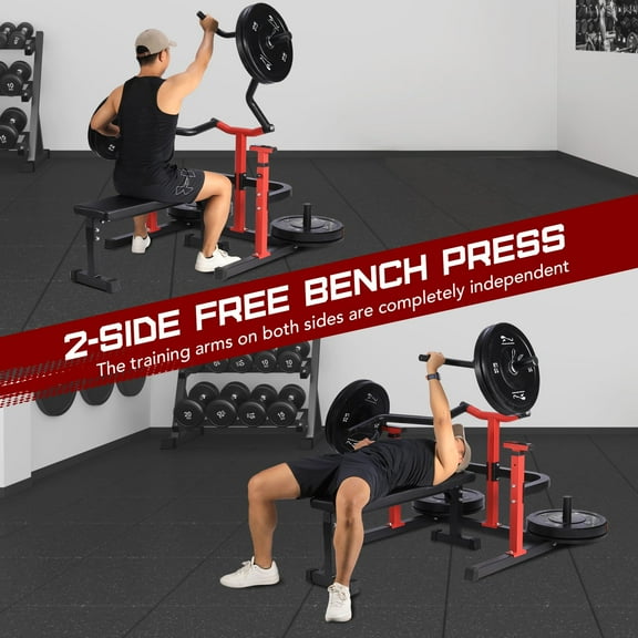 Yeshouse Chest Press Machine with Independent Converging Arms, 1050LBS Bench Press Machine with Independent Flat Bench, Heavy Duty Bench Press Rack for Home Gym, Adjustable Chest Workout Equipment