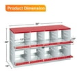 thumbnail image 1 of Yeshouse Chicken Nesting Boxes for Laying Eggs, Metal Chicken Nesting Box with Vented Holes and Swing Perch for Chicken Coop, Egg Laying Boxes for Chickens, Hens, Ducks, 1 of 8