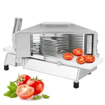 Yeshouse Commercial Tomato Slicer with 3/8" Stainless Steel Blades, Built-In Cutting Board, Vertical & Horizontal Handles, Safety Guards, and Non-Slip Rubber Feet for Restaurant or Home