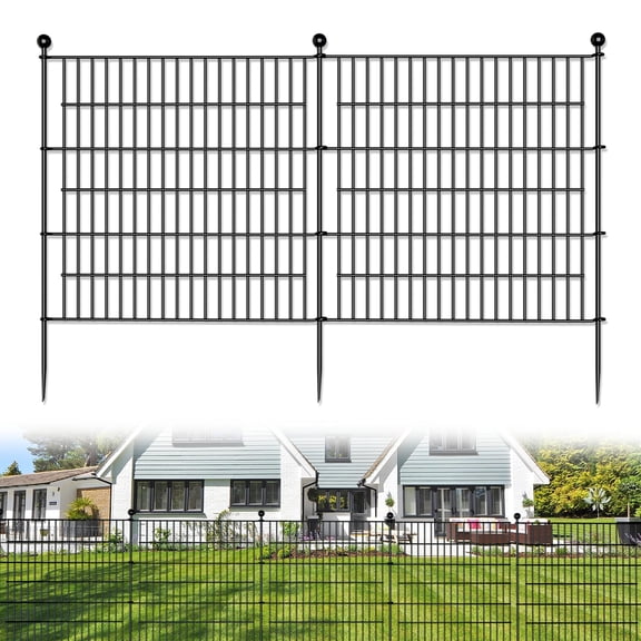 Yeshouse Decorative Outdoor Garden Fencing, Metal Wire Pet Barrier for Landscape, Dogs, Rabbits, Patio & Yard