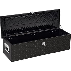 Yeshouse Diamond Plate Aluminum Toolbox with Handle & Lock, 39