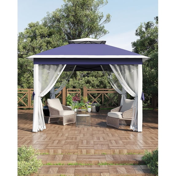 Yeshouse Elegant Patio Gazebo with Mosquito Protection and Quick Assembly