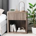 thumbnail image 1 of Yeshouse Fluted Nightstand Set of 2, Large Modern Wide Bedside Stand with Drawer Storage, Wood Night Stand Mid Century Modern for Bedroom Living Room Sofa Office, 1 of 7