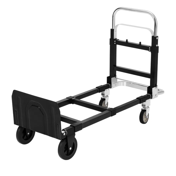 Yeshouse Folding Convertible Hand Truck, 220lbs Load Carbon Steel Dolly with Wheels for Home, Warehouse, Office