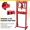 thumbnail image 1 of Yeshouse Hydraulic Press, 12-Ton Benchtop Hydraulic Shop Press with Press Plates, H-Frame Garage Floor Press, Adjustable Working Table Height, 1 of 6