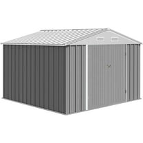 Yeshouse Large 12x10ft Garden Storage Shed, Weatherproof Tool Shed with Upgraded Structure & Secure Locking Door