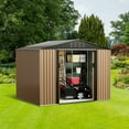 Yeshouse Outdoor Metal Tools Storage Shed, Galvanized Steel Garden Shed