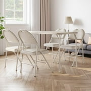 Yeshouse Portable Folding Dining Set - 4 PU Upholstered Chairs & Table for Any Occasion
