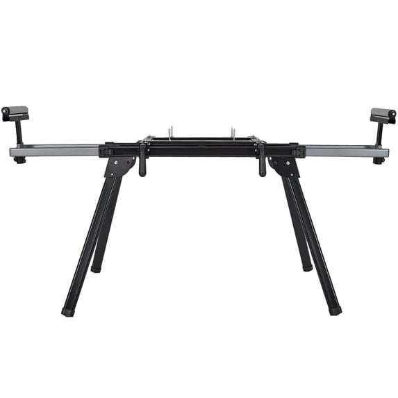 Yeshouse Portable Miter Saw Table, Universal Miter Saw Stand 440 LBS Load Capacity Fits Most Brands, Folding Saw Stands with Quick Release Mounting Brackets, End Stops for Repeat Cutting, Black
