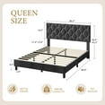 thumbnail image 1 of Yeshouse Queen Size Bed Frame with Headboard, Queen Upholstered Bed Frame, Heavy-Duty Platform Bed Frame with Strong Wood Slats, Upholstered Mattress Foundation No Box Spring Needed, 1 of 6
