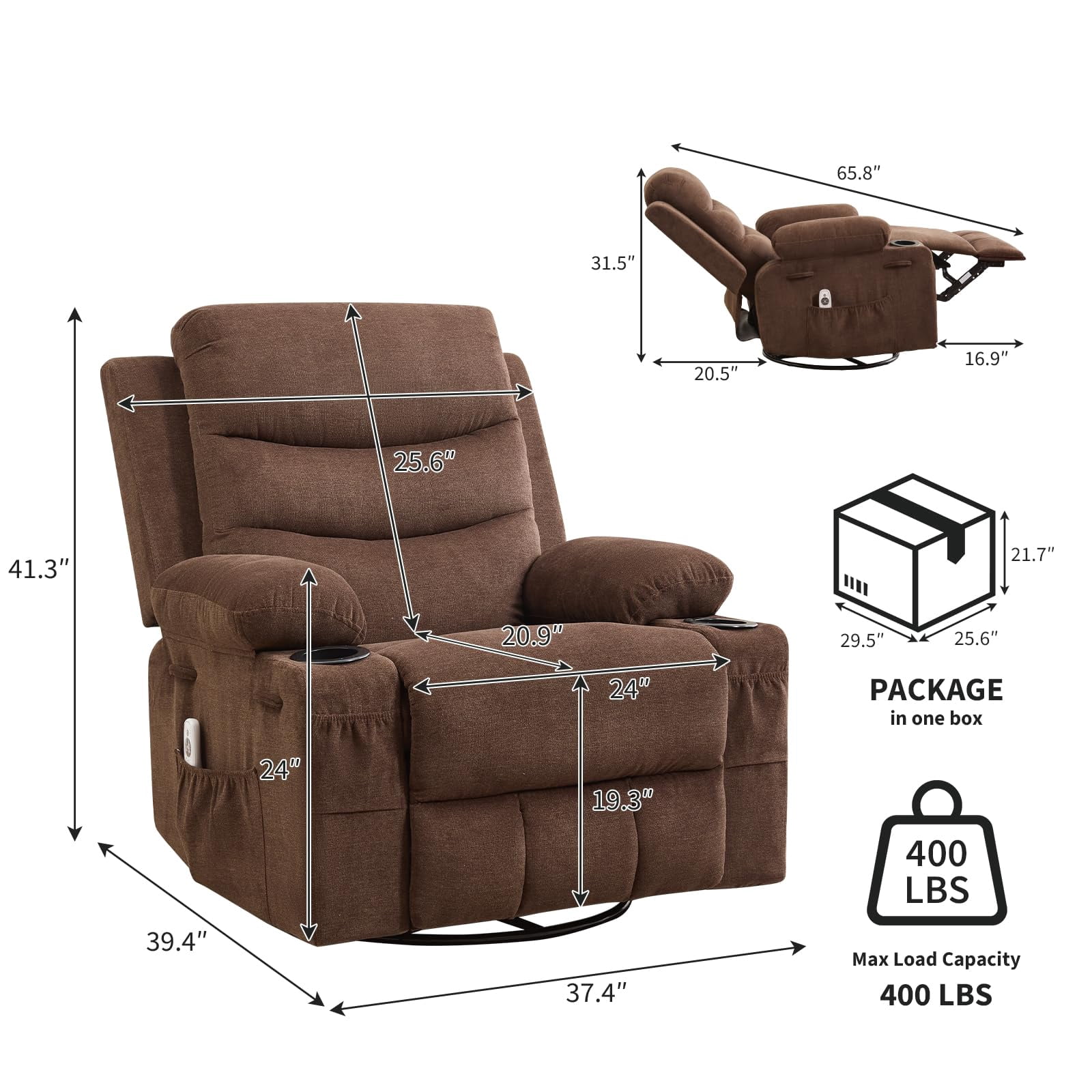Manuel Rocking Chair Yeshouse Recliner Chair Nursery, Oversized Manual Reclining Rocking ...