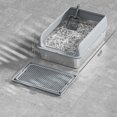 thumbnail image 1 of Yeshouse Stainless Steel Litter Box with Lid, Large Litter Box with Sifter Scoop and Double Layer Litter Mat, 8'' Deep Metal Cat Litter Box Non-Sticky and Easy to Clean, 1 of 8