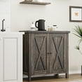 thumbnail image 1 of Yeshouse Storage Cabinet with Doors and Shelves, Dark antique oak, 30” L x 15.7” W x 31.5” H Inches, 1 of 7