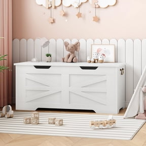 Yeshouse Storage Chest, Storage Bench with Safety Hinge, Wooden Storage Trunk, Flip Top Blanket Storage Chest Trunks, Bench Storage for Entryway, Living Room, Bedroom
