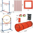 thumbnail image 1 of Yeshouse Sunvasagoo Dog Agility Course Backyard Set, 87-Piece Dog Obstacle Course Training Starter Kit with Tunnel, Adjustable Dog Hoop,Weave Poles, Jump Ring, Pause Box, Toy Balls and Storage Bag, 1 of 6