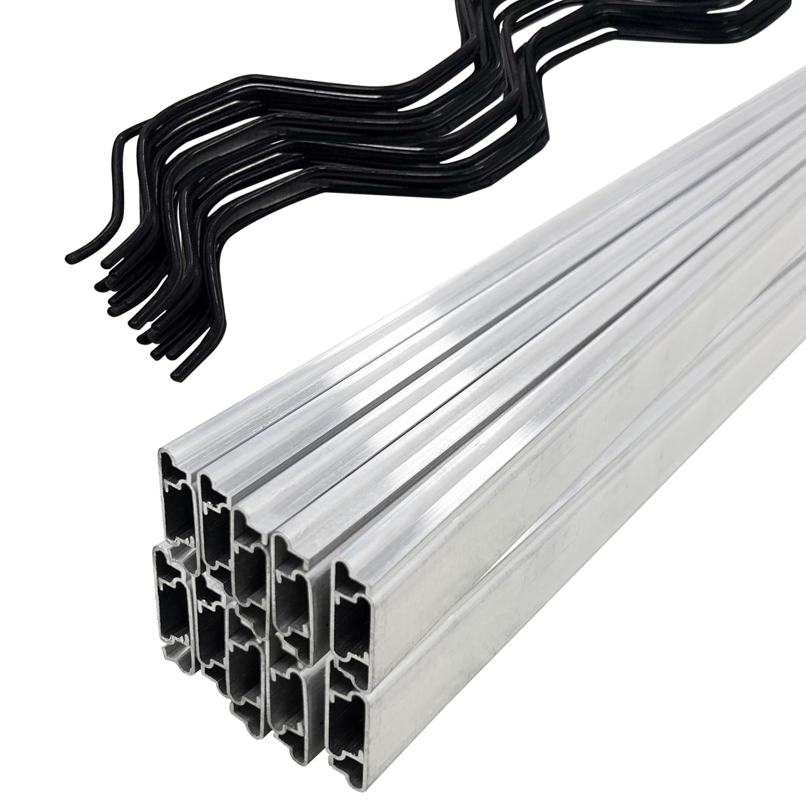Wiggle Wire Rectangular Frame Yeshouse Wiggle Wire for Greenhouse - 6.6FT Aluminum Lock Channel and ...