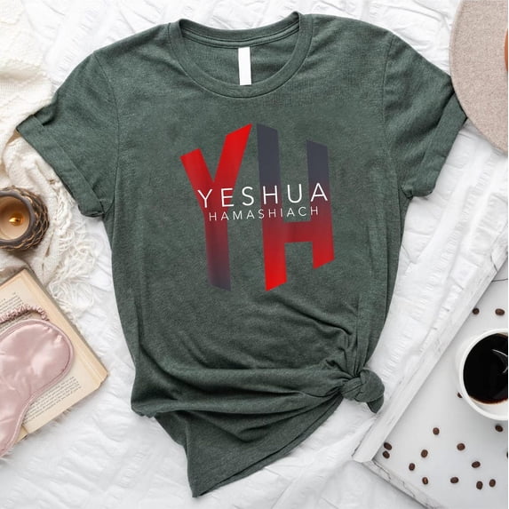 Yeshua Hamashiach YH Shirt: Messianic Christian Faith Tee All Size S-5Xl