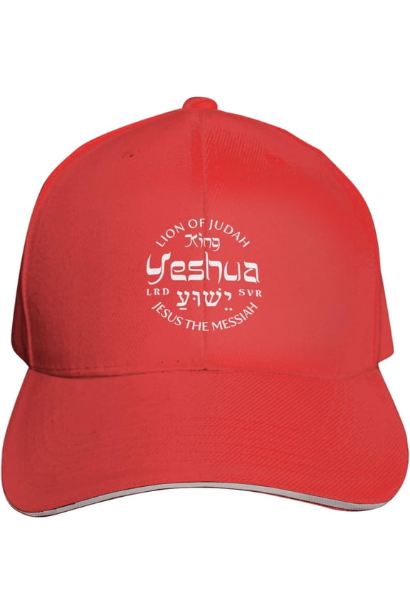 Yeshua,Jesus,King of Kings Trucker Hat Black Adjustable Baseball Cap Classic Sandwich Hats for Men Women