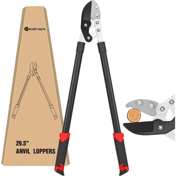 Yesker 29.5" Loppers Heavy Duty Tree Trimmer Sharp Anvil Blade Bypass Loppers up to 1.6 Inch Dia Cut Capacity Compound Action System Limb Branch Cutter Ideal for Tree Trimming Garden Maintenance