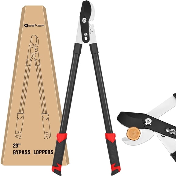 Yesker 29 Inch Loppers for Tree Trimming Heavy Duty Bypass Loppers Powerful Gear Action Sharp Steel Blade Tree Trimmer up to 1.5" Dia Cut Capacity Non-slip Handle Branch Cutter for Garden Maintenance